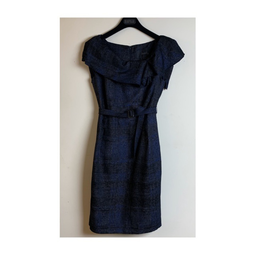 HANNI Y NAVY/BLACK SILK COCKTAIL DRESS